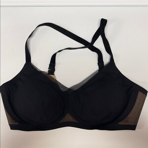 Honeylove Crossover Black Mesh Detail Bra M 36 B/C